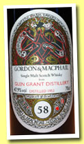 Glen Grant 58 yo 1953/2012 (47.9%, Gordon & MacPhail for LMDW, 1st fill sherry butt, cask #2604)